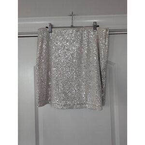 1. State Sequin Skirt women's size 12 gold stretch swiftie‎ concert festival